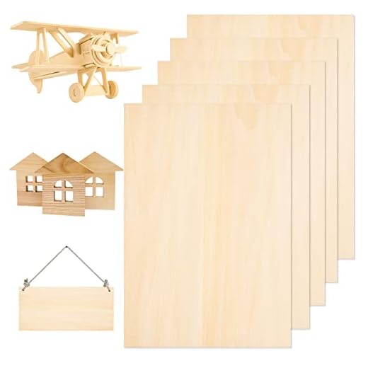 Vesaneae 5 Piezas Hojas de Madera de Balsa,300 x 200 x 2 mm Finas Balsa Tablero Placa sin Terminar,Tablero de Madera Contrachapada,para Bricolaje Manualidades Aviónes Barco Modelo