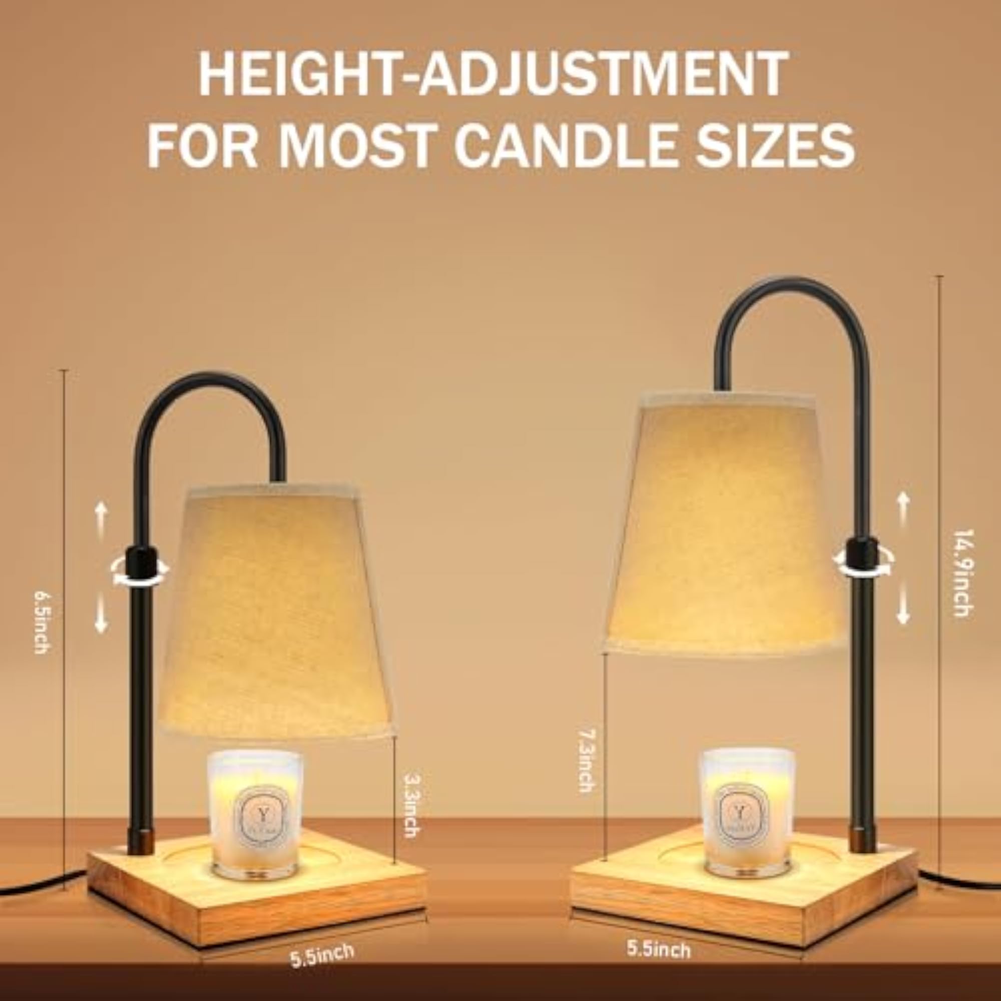 Adjustable Electric Candle Warmer Lamp