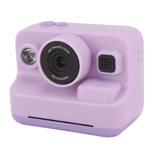 Fotocamera Digitale 1080P Stampa Istantanea Lettore MP3 Videocamera da 12 MP con Schermo da 3 Fogli di 5 modalità di Gioco Piccola Compatta per 2.4 pollici