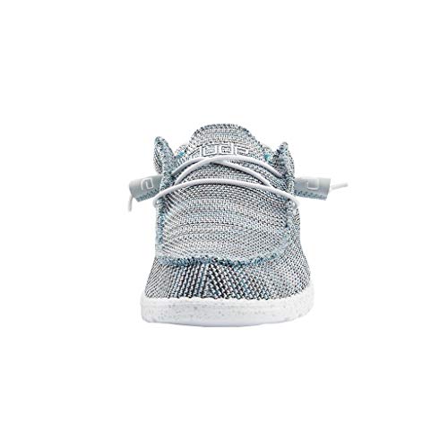 Image of HEYDUDE Men's Wally Sox Ice Grey Size 7 | Men's Shoes | Men's Lace Up Loafers | Comfortable & Light-Weight