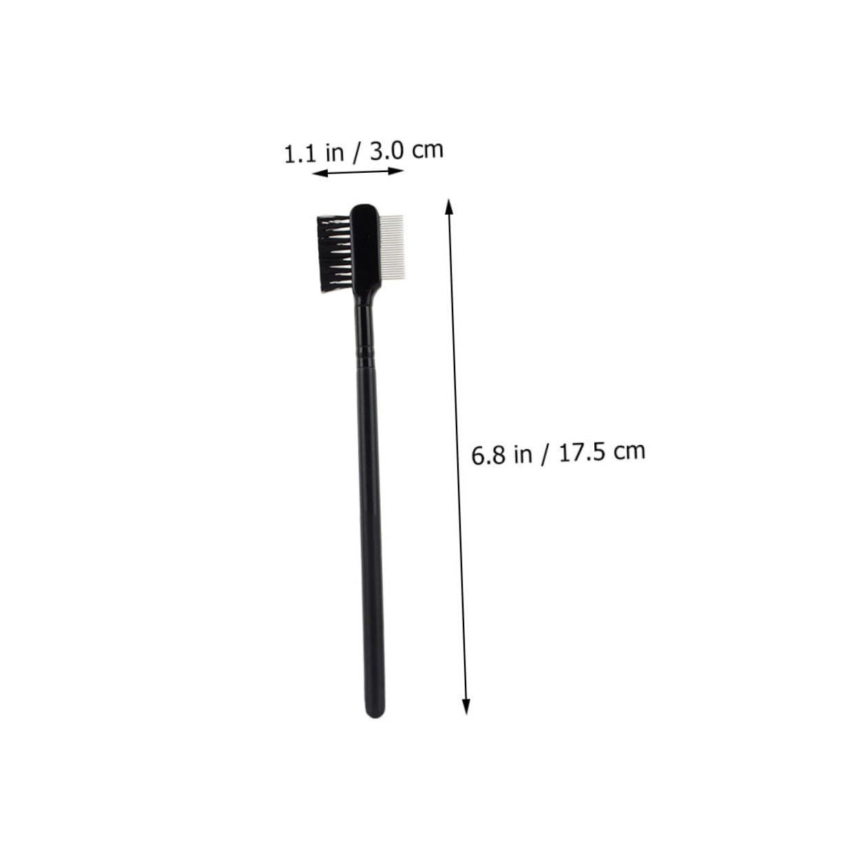2pcs Eyebrow and Eyelash Brushes Dual-ended Beauty Tool for Shaping Brows and Lashes Portable and Convenient High-end Makeup Brushes Black and Silver