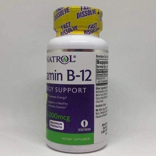 Vitamina B12 5,000 Mcg 100 Tbs Natrol Vegetariana Sublingual