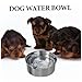 MERRYHAPY Stainless Steel Dog Water Bowl Elevated Slow Feeder No Spill Floating Disk Large Dog Bowl
