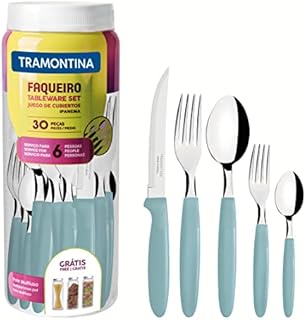 Tramontina 23398-288 IPANEMA sztućce ze stali nierdzewnej, jasnoniebieski, 30-częściowy