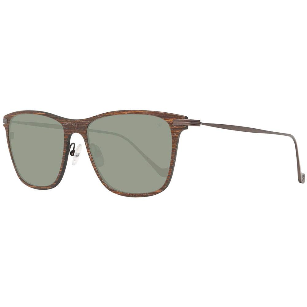 Hackett London Men's Dark Wood Hackett Bespoke Sunglasses Hsb863 Hsb863 Rectangular Sunglasses 55,