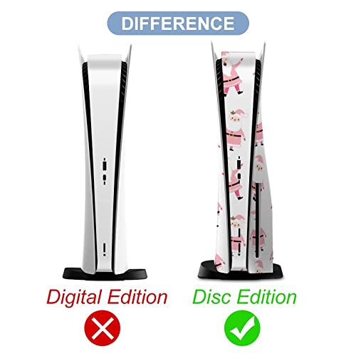 Aohanan Christmas Ornaments In Pink Skin For Ps5 Vinyl Decal Cover Sticker Full Set For Playstation 5 Controller Console Controller Compatible With Sony Playstation 5（Ps5 Disc） #TOP3
