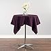 LinenTablecloth 54-Inch Square Polyester Tablecloth Eggplant