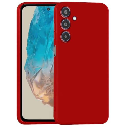 Image of Back Cover for Samsung Galaxy M35 5G | Full Camera Protection | Premium Liquid Silicon Case | Flexible Bumper Case for Samsung Galaxy M35 5G (Red)