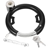 ABOOFAN Fahrradschloss Rundes Mehrfunktionales Bügelschloss ohne Schlüssel Rostfreier Stahl Diebstahlsicherung für Fahrrad Helm und Gepäck Widerstandsfähig Vielseitig Einsetzbar Schwarz