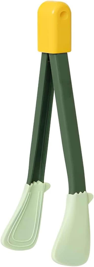Pinza para bistec para cocinar Pinza para Alimentos Cocina Multifuncional Resistente al Calor Antideslizante Pinza para Barbacoa Alicates para Pinzas para bistec para el hogar (Color : Verde) (Verde