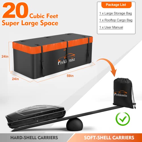 Hitch Mount Cargo Carrier Bag, 20 Cubic Feet 100% Waterproof Car Tray Luggage Bag (59" 24" 24") With 6 Reinforced Straps, Fits For All Vehicles With Steel Trailer Basket #TOP4