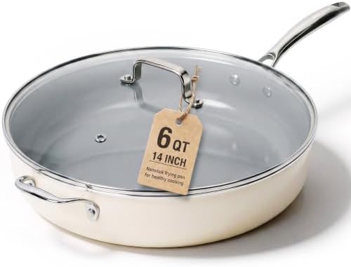 Kikcoin 14 INCH Ceramic Nonsti...