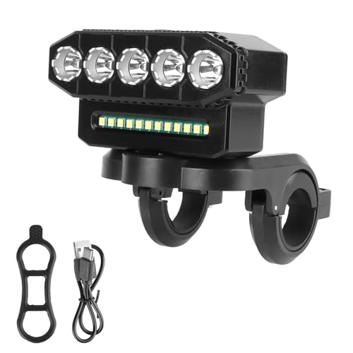 Lhdktee Moto LED Fendinebbi Per Faretti Per Motociclette Fari A LED Senza Fili 8/5 20/12 6 Modalità Illuminazione, Luci Bicicletta Portatili Impermeabili Ricaricabili(5LED)