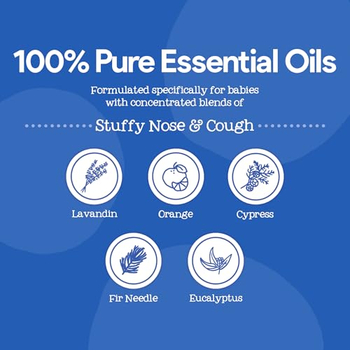 Image of Oilogic Stuffy Nose & Cough Essential Vapor Bath for Babies & Toddlers | Gentle Bath Baby Essentials Calms, Soothe & Comfort - Pediatrician-Tested Baby Care Products - Safe for Babies