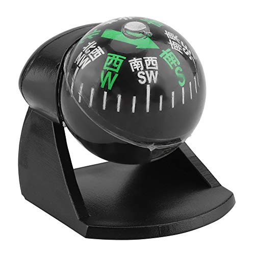 Car Compass Ball Vehicle Auto Portable Car Boat Truck Navigation Guide Digital Ball Shaped Compass Black Easy To Install Vehicle Interior Dashboard Guidance Finding Direction #TOP7
