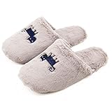 [アスペルシオ] 動物 ルームシューズ 室内 スリッパ モフモフ フワフワ もこもこ キャラ アニマル アニマル柄 カワイイ 可愛い 室内用 室内履き 滑りにくい ヘタラナイ アーチ クッション クッション性 らいきゃく用 来客 来客用 トイレ トイレ用 キッチン キッチン用 フローリング リビング リビング用 ねずみいろ グレー グレイ ハイイロ 灰色 ねこ (L) ネコ ネイビー モコモコ