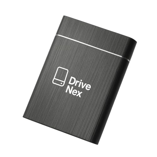 DriveNex | Disco Duro Externo | 2 Terabytes | Almacenamiento SSD | Almacenamiento Externo | Almacenamiento de Datos | Unidad de Disco Duro Externa (Negro)