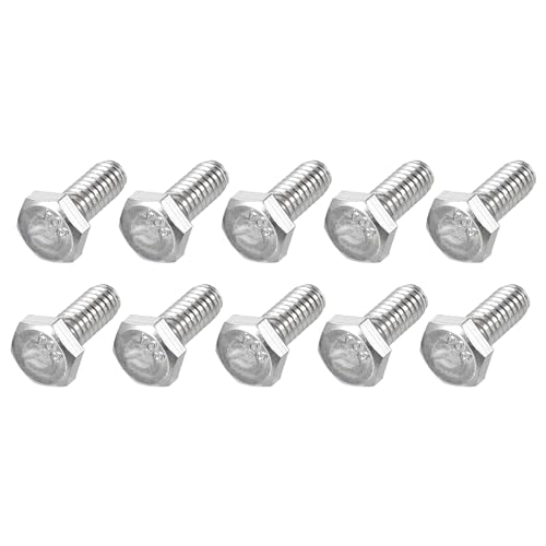 Image of METALLIXITY Hex Head Bolts (1 /4-20 x 5 /8 inch) 50Pcs, 304 Stainless Steel 18-8, Fully Threaded, External Hex Drive, Plain Finish, Hex Head Screw Bolt, Silver