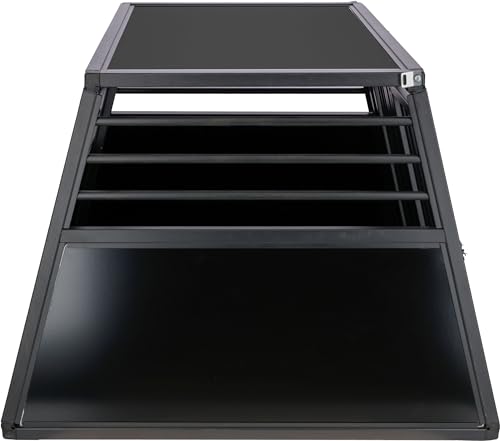 Kerbl Pet Alu-Transportbox Vacation, zweitürig, Hundebox, Tierbox, Graphit, 92x97x68cm, Aluminium, Hunde, mit Anti-Rutsch-Teppich, einfache Reinigung