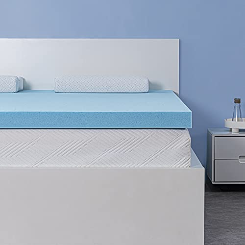 S SECRETLAND Queen Mattress Topper,2 Inch Memory Foam Mattress Topper Gel Infused Soft Foam Mattress Pad Memory Foam Bed Mattress,CertiPUR-US Certified Foam Topper,Mattress Topper Queen