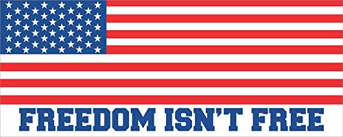 Stickertalk Freedom Isnt Free Usa Flag Magnet, 10 Inches By 4 Inches #TOP6
