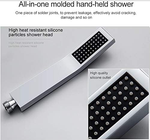 Cascada Luxury 20" Square Ceiling Mounted Thermostatic Shower System With Mist, Lateral Jet, Rain and Hand Shower Modes And Automated LED Light - Stainless Steel (20 Inch, Brushed Nickel) miniatura 6