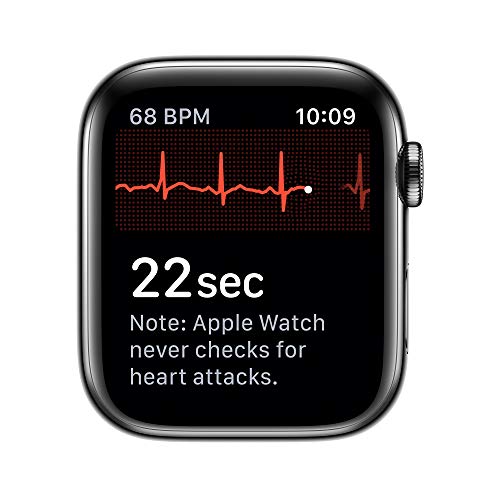 Image of Apple Watch Series 5 (GPS + Cellular, 44mm) - Space Black Stainless Steel Case with Black Sport Band