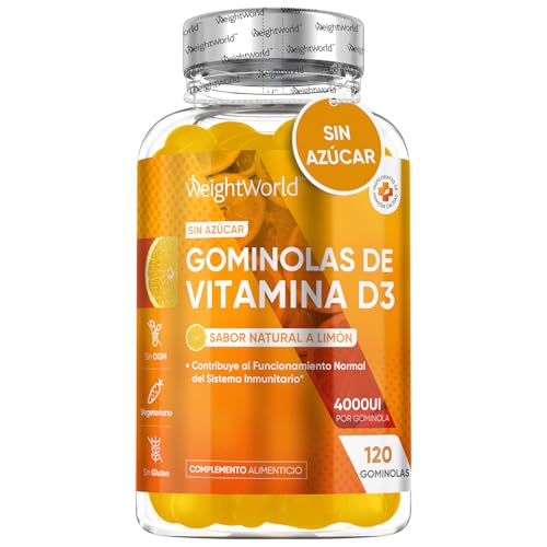 Vitamina D3 4000 UI Sin Azúcar 120 Gominolas Lemon