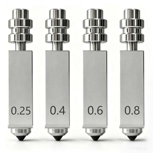 HzdaDeve 4PK 0.25MM 0.4MM 0.6MM 0.8MM Integrated Hardened Steel Nozzles for Kobra X Combo Quick-Swap High Flow High Spee