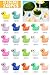 Rclxl 240Pcs Mini Resin Ducks, Tiny Duck Figurines Bulk, Mini Ducks for Miniature Characters Fairy Micro Landscape Aquarium Dollhouse and DIY Decorative Accessories (12 Color-Multicolored)