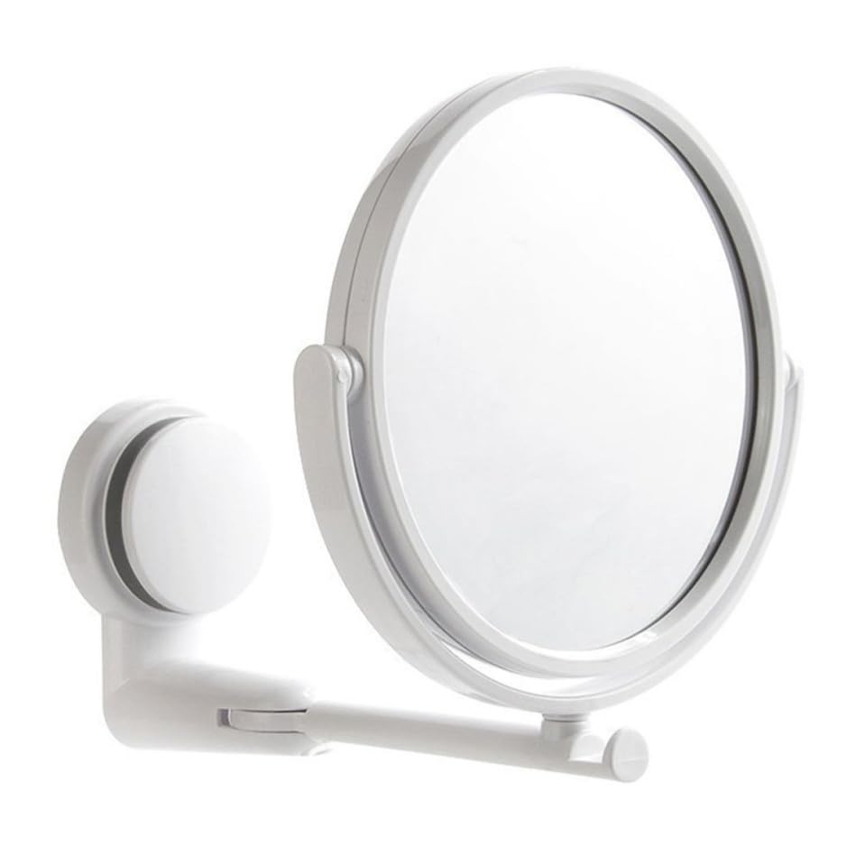 COSMEVIVI Espejo de Maquillaje de Pared Ventosa Ajustable, Material Abs y PVC, Diseño Moderno para Aplicación de Maquillaje y Revisión de Peinado en Baño