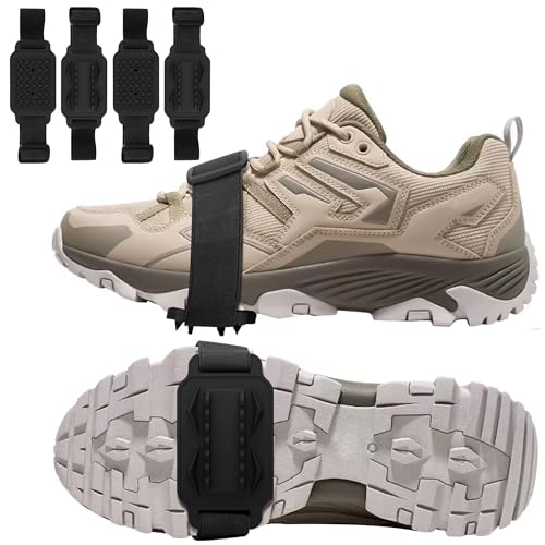 2 Paires Crampons - Antidérapant sur Chaussures/Bottes Clous à Neige Grips Crampons Crampons Pointes Protection antiglisse-Unisexe