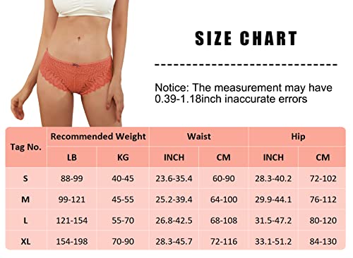 Seaur Women Criss Cross Panties Floral Lace Hipster Underwear Breathable Stretch Briefs 5 Pack Black White Blue Beige Pink L #TOP4