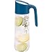 Produktbild WMF Nuro Wasserkaraffe 1,0l, mit Griff, Höhe 29,7 cm, Glas-Karaffe, CloseUp-Verschluss, blau
