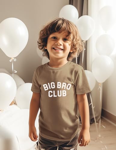 Big Brother Toddler Shirt Baby Boys Big Bro Club Letter Tee Kids Boy Promoted to Big Brother Announcement Summer Top2