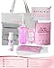 Postpartum Essentials Kit - Peri Bottle,Perineal Ice Packs,Perineal Healing Foam,Disposable Underwears,Cooling Pad Liners,Bath Salts,Canvas Bag,Card,Postpartum Gifts for Mom