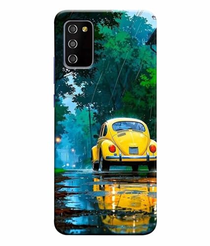 Image of Printed Hard Back Case Cover & Compatible for Samsung Galaxy M02S / Samsung Galaxy F02S | Car Painting Art (Multicolor) - D1197