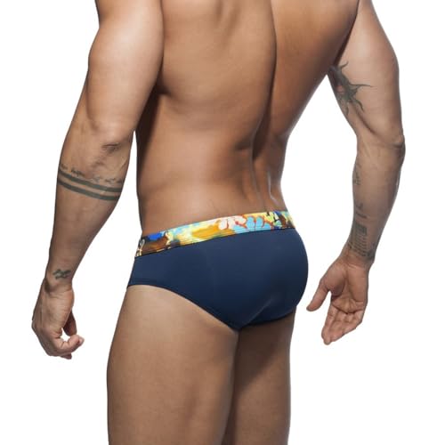 Men's Sexy Low Rise Swim Briefs Quick Dry Stretch Polyester Spandex Swimwear Elastic Waist Drawstring2
