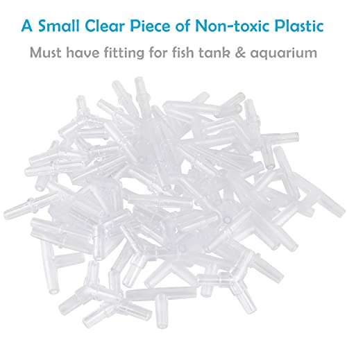 Image of Pawfly Aquarium Airline Tubing Connectors Plastic Inline Valve, Fish Tank Air Pump Connector, 40-Piece