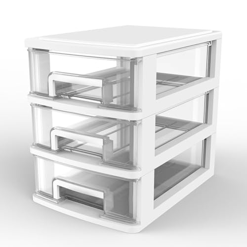 Armoire de rangement trois couches transparente avec tiroirs fluides - 8