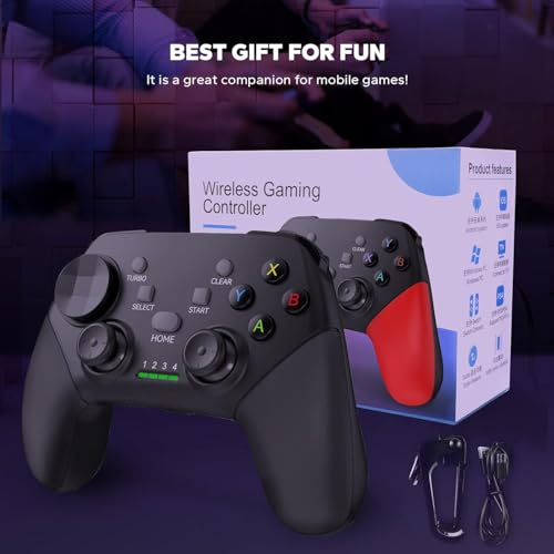 Tobo Wireless Mobile Gaming Controller iPhone/iOS/Android/PC/Steam Deck Gamepad with Phone Holder, Turbo, Joystick for iPhone... - Image 6