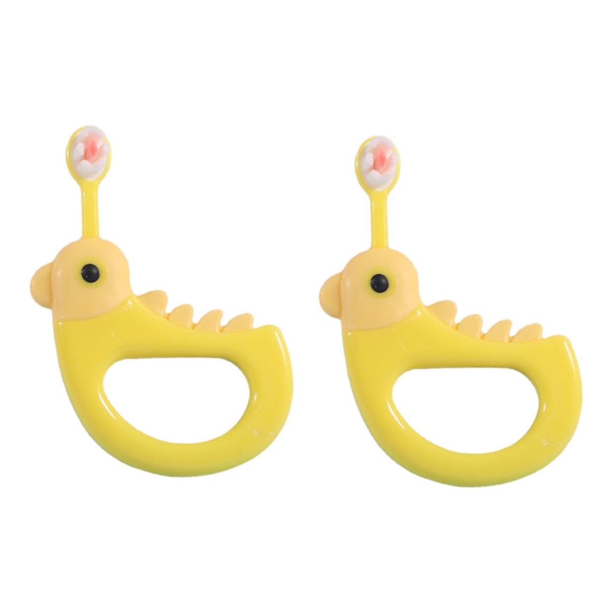 minkissy Boys and Girls 2pcs Boys and Girls Toothbrushes Bulk U-Shaped Round Toothbrushes for Children