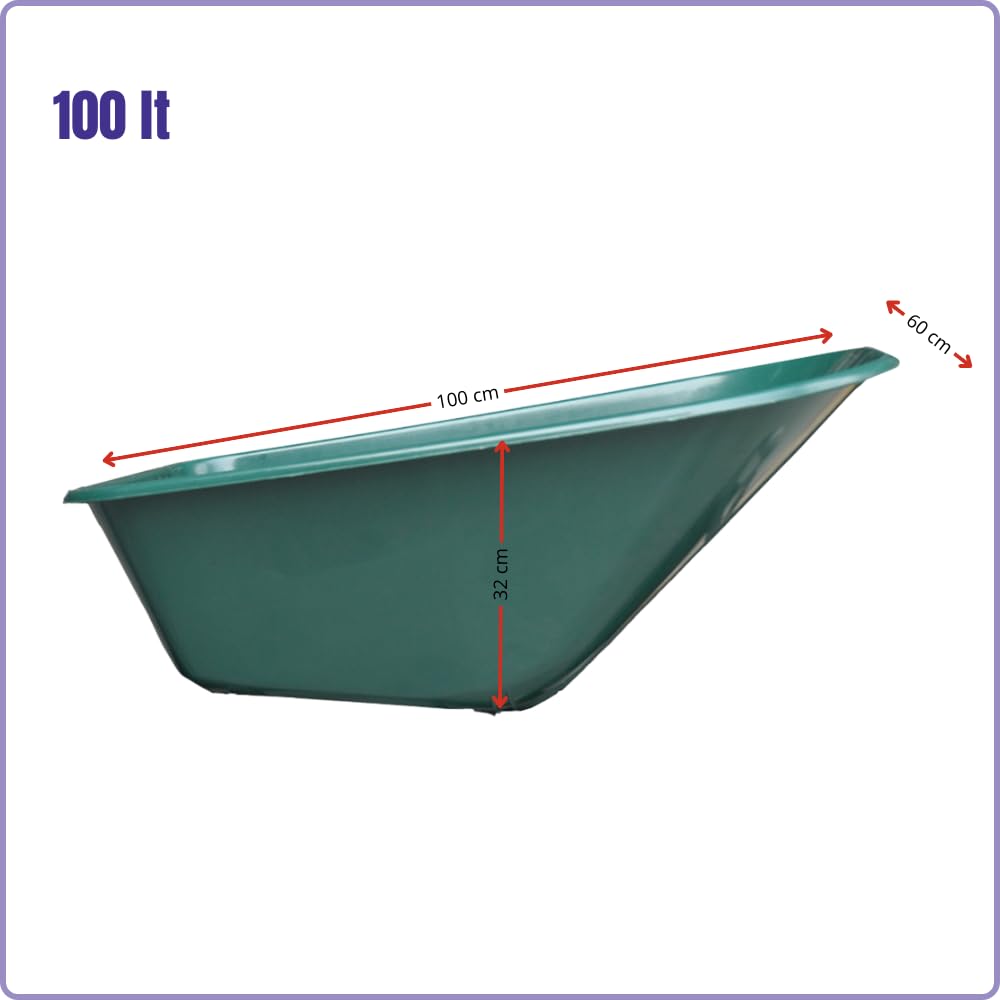Vasca di Ricambio per Carriola 100 Litri in Plastica PVC misure100x62x34 cm – da Giardino, agricoltura e allevamento Universale