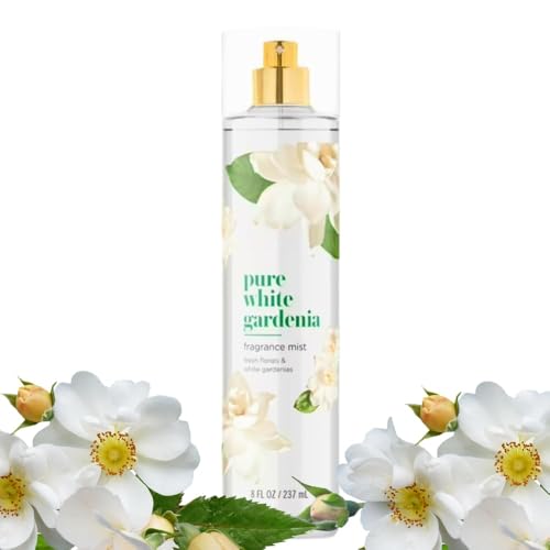 Pure White Gardenia Fragrance Mist, Fresh Florals Body Spray, 8