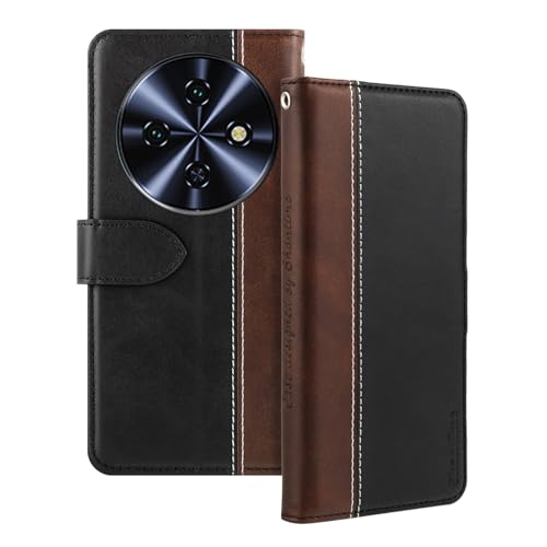 Shantime ���U�[�t���b�v�P�[�X Oukitel C5 2025 �Ƃ̌݊������� �J�[�h�z���_�[�t�� RFID�u���b�N �}�O�l�b�g�L�b�N�X�^���h �X�����t�B�b�g �r�W�l�X�ی�J�o�[(�u���b�N)