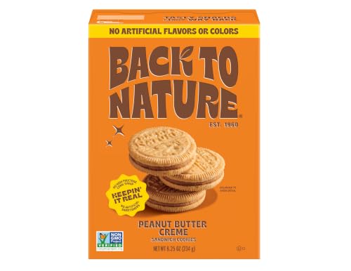 Back To Nature, Cookies Sandwich Creme Peanut...