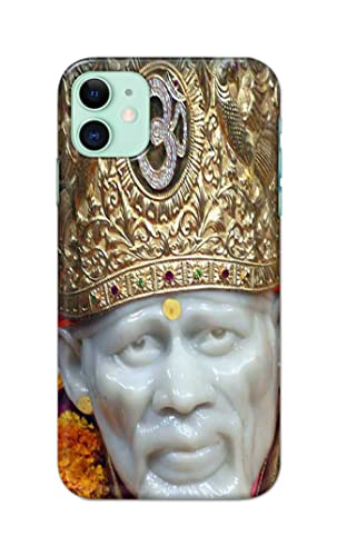 Image of PRINTFIDAA Sai Baba Lord Shiridi Great God Hinduism Hindu Religious Printed Designer Hard Case for Apple iPhone 11 (6.1 inch), A2221, A2111 Back Cover -(e) RPM1005