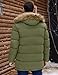 VXVGER Men's Long Winter Coat Warm Thicken Water Resistant Jacket Fleece Windproof Parka Coat with Detachable Hood(Green,L)