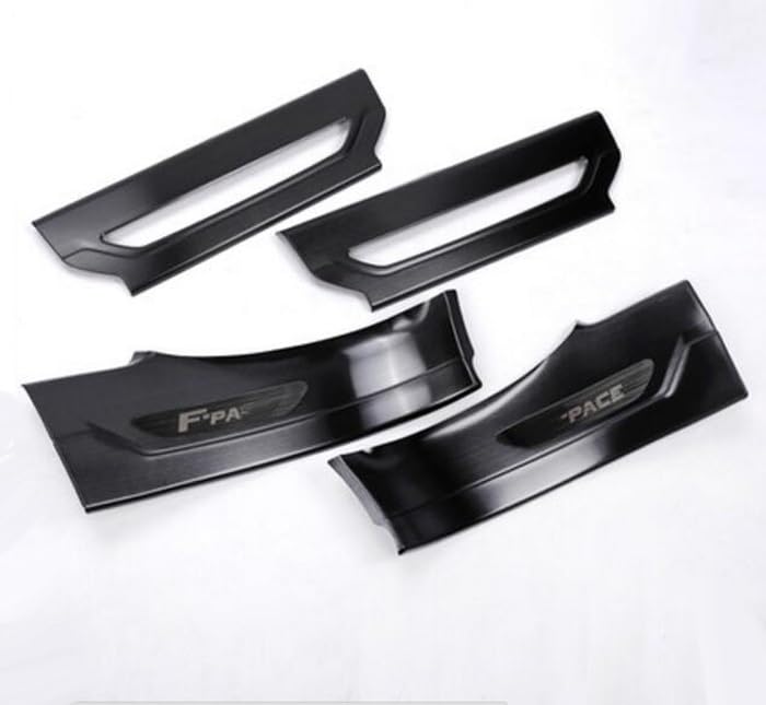Piezas de Coche Cubierta Protectora de Pedal de Bienvenida for Puerta de Coche, Pegatina de alféizar de umbral, embellecedor Decorativo for Accesorios Interiores Fpace F-Pace(Drawing Logo)
