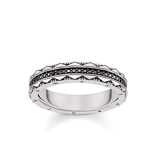 Bague en argent sterling 925 Thomas Sabo, l'éclat du luxe ténébreux